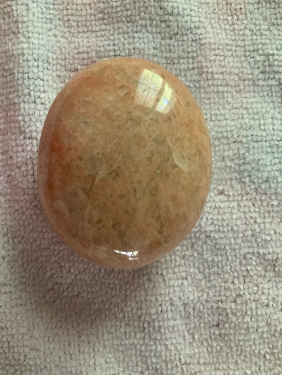 Other - Polished Peach Moonstone Palm Stone